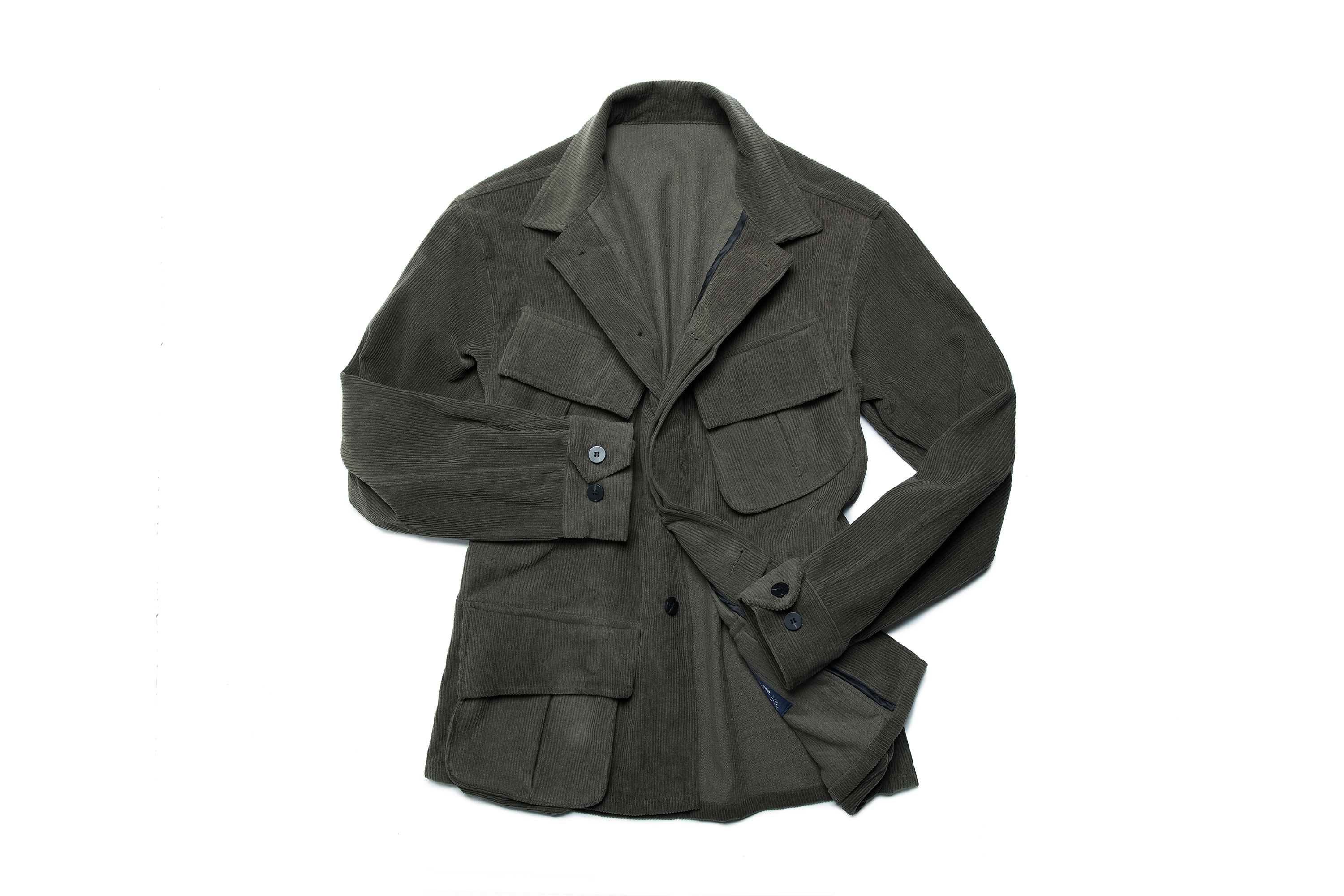 corduroy safari jacket khakiniddle&amp;stitch(니들앤스티치)