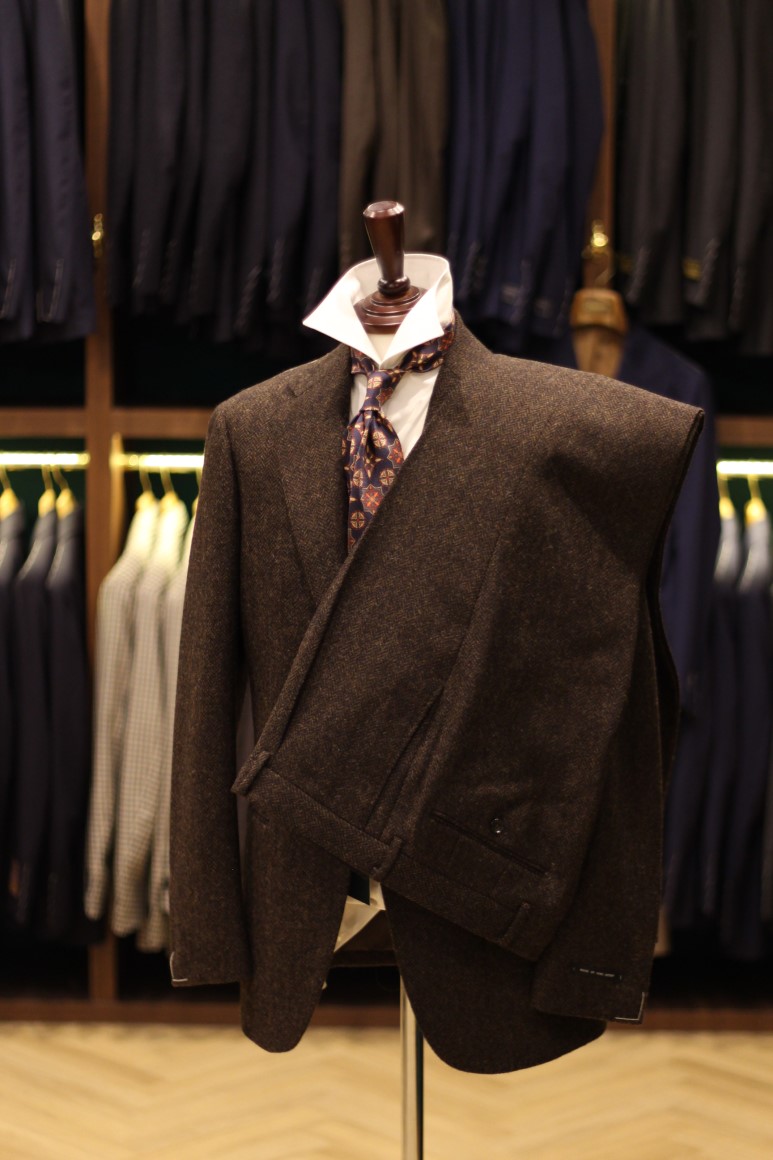 Moon Tweed Dark Brown Herringbone Suit  Lamarche Napoli made by RingJacket(라마르쉐나폴리by링자켓)