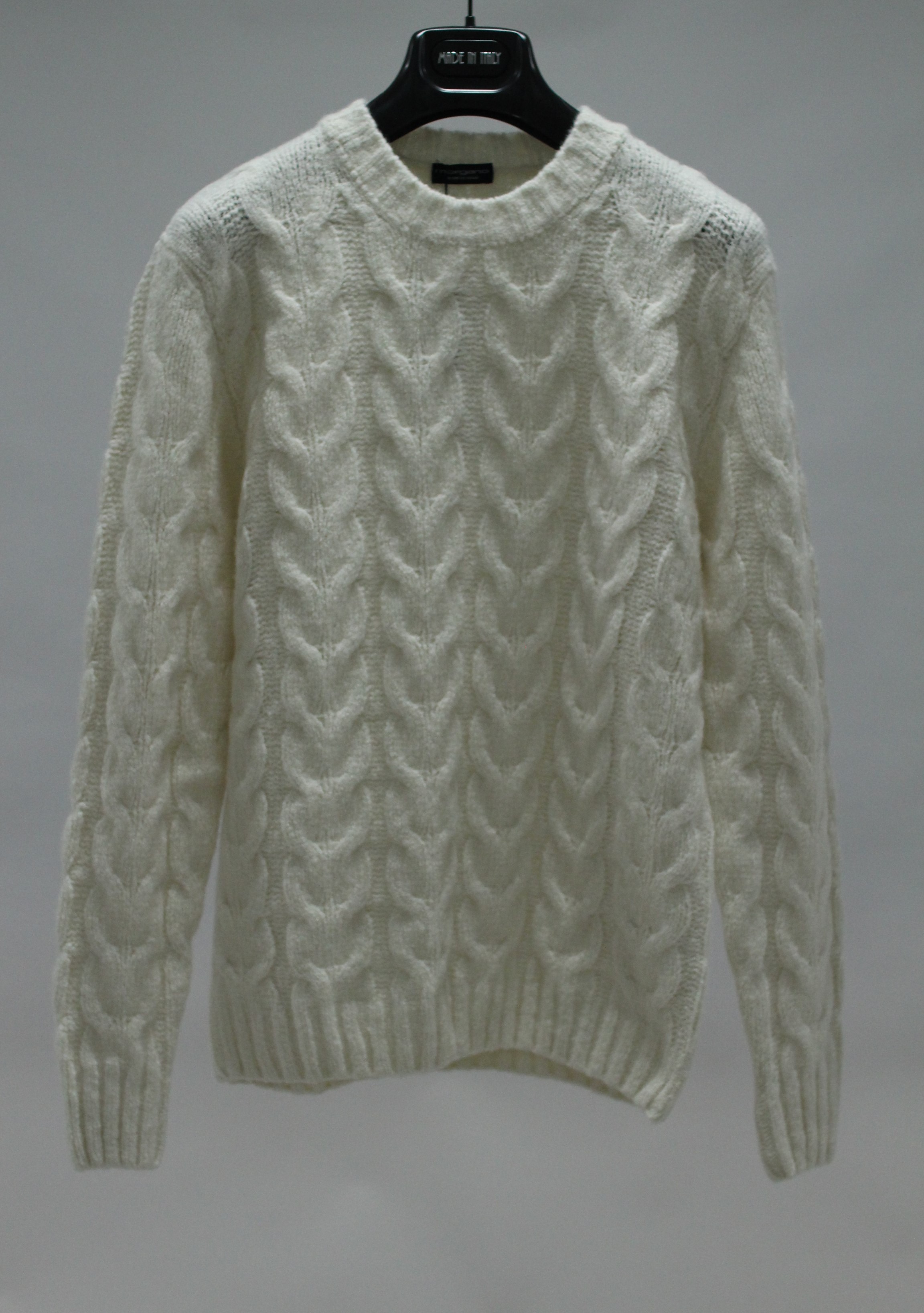 WOOL/CASH blended cable sweater Ecru whiteMorgano(모르가노)