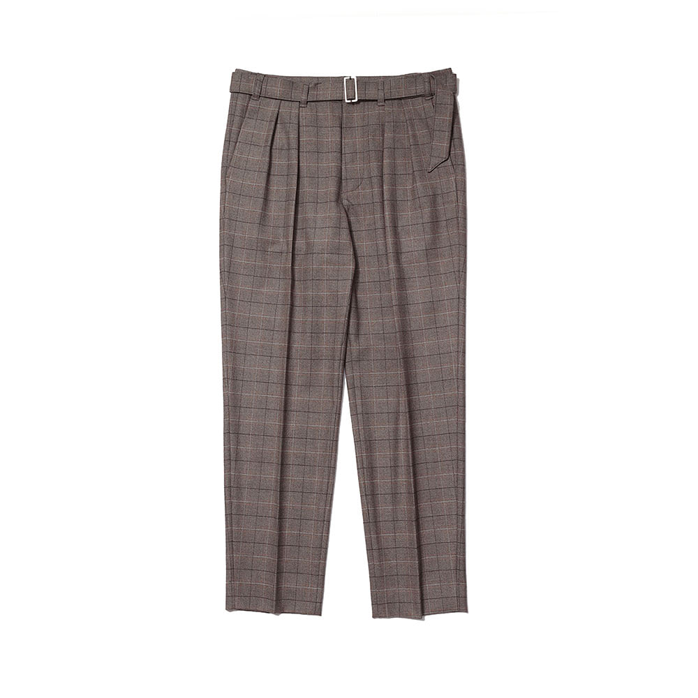 TWO TUCK BLETED PANT (Brown check)Fill Chic(필시크)