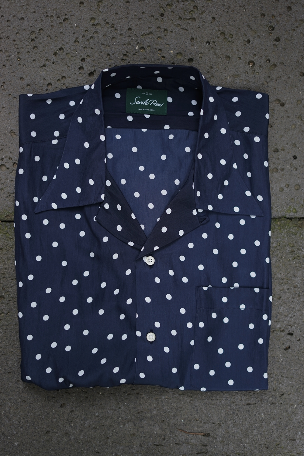 [S26]JAPANESE  Rayon half Shirt  Navy Savile-attire(새빌어타이어)