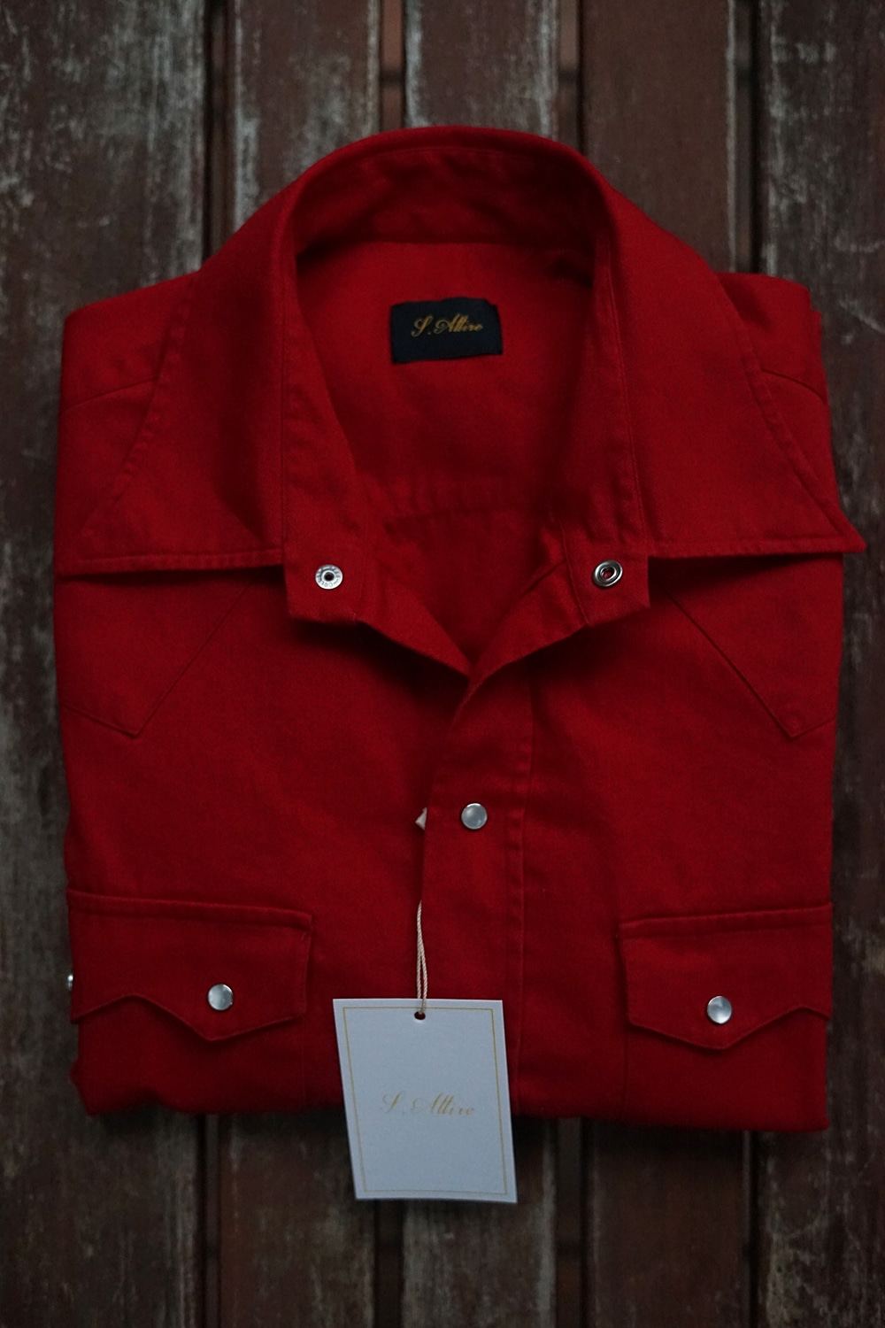 [S33]western shirt redSavile-attire(새빌어타이어)