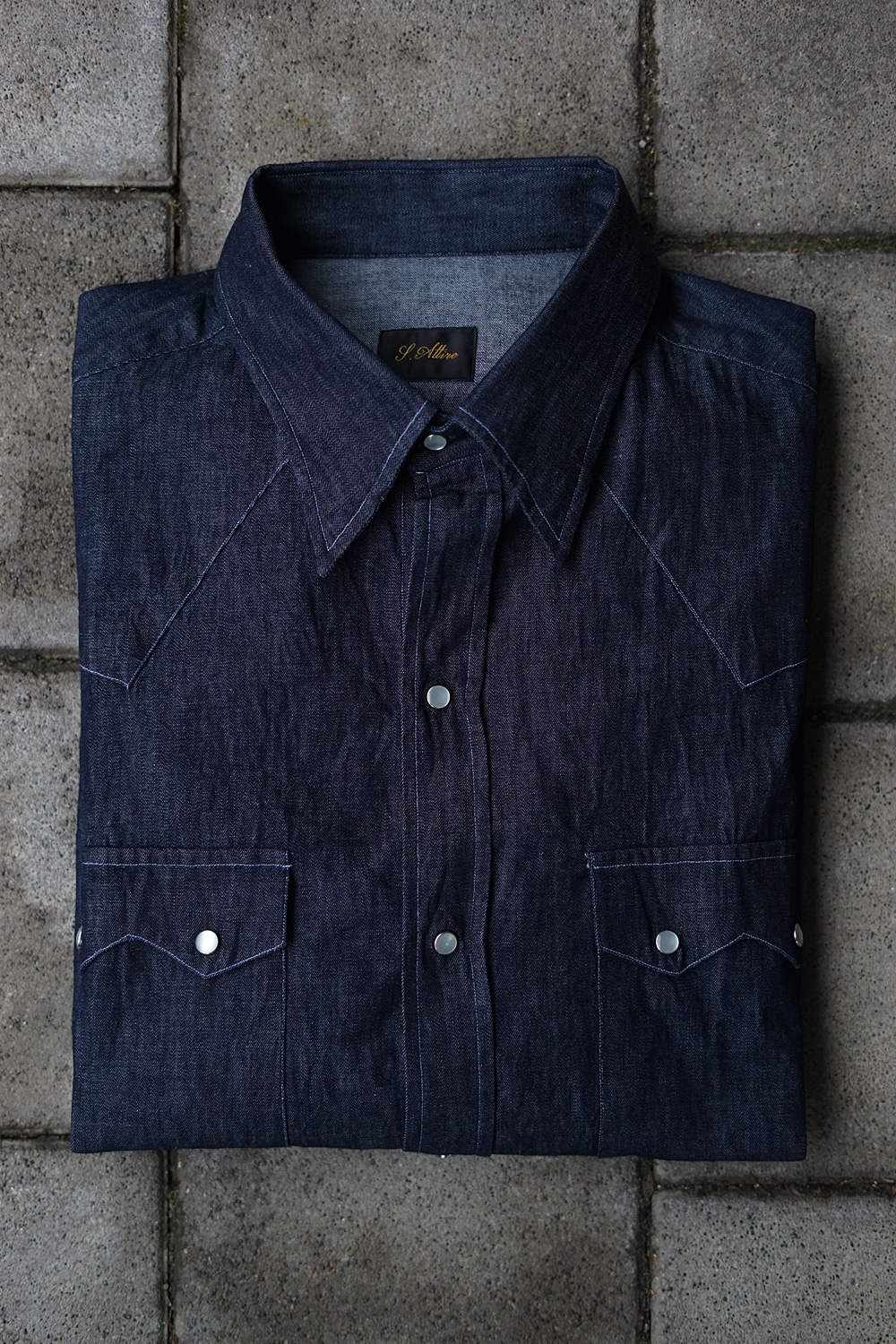 [S34]Denim one- washed western shirtSavile-attire(새빌어타이어)