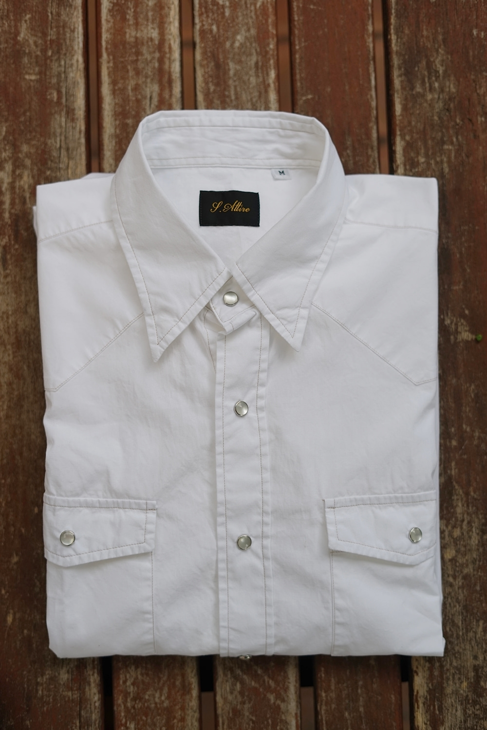 [S30]Poplin western shirt whiteSavile-attire(새빌어타이어)