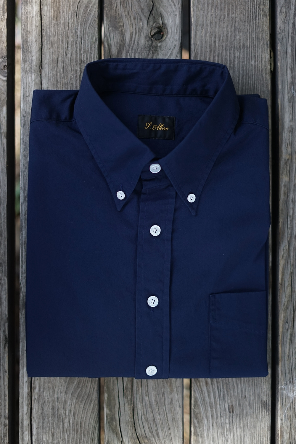 [S35]30&#039;s Poplin oxford button down shirt navySavile-attire(새빌어타이어)