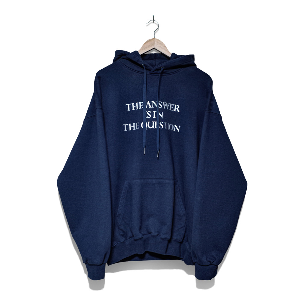 DTRO+AFST THE ANSWER IS IN THE QUESTION HOODIE NAVY AMFEAST(암피스트)
