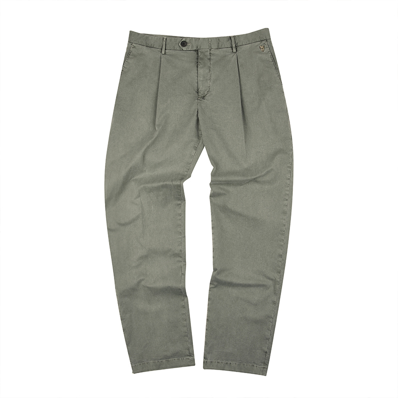 One-Tuck tapered casual pants - khaki birbante(비르반테)