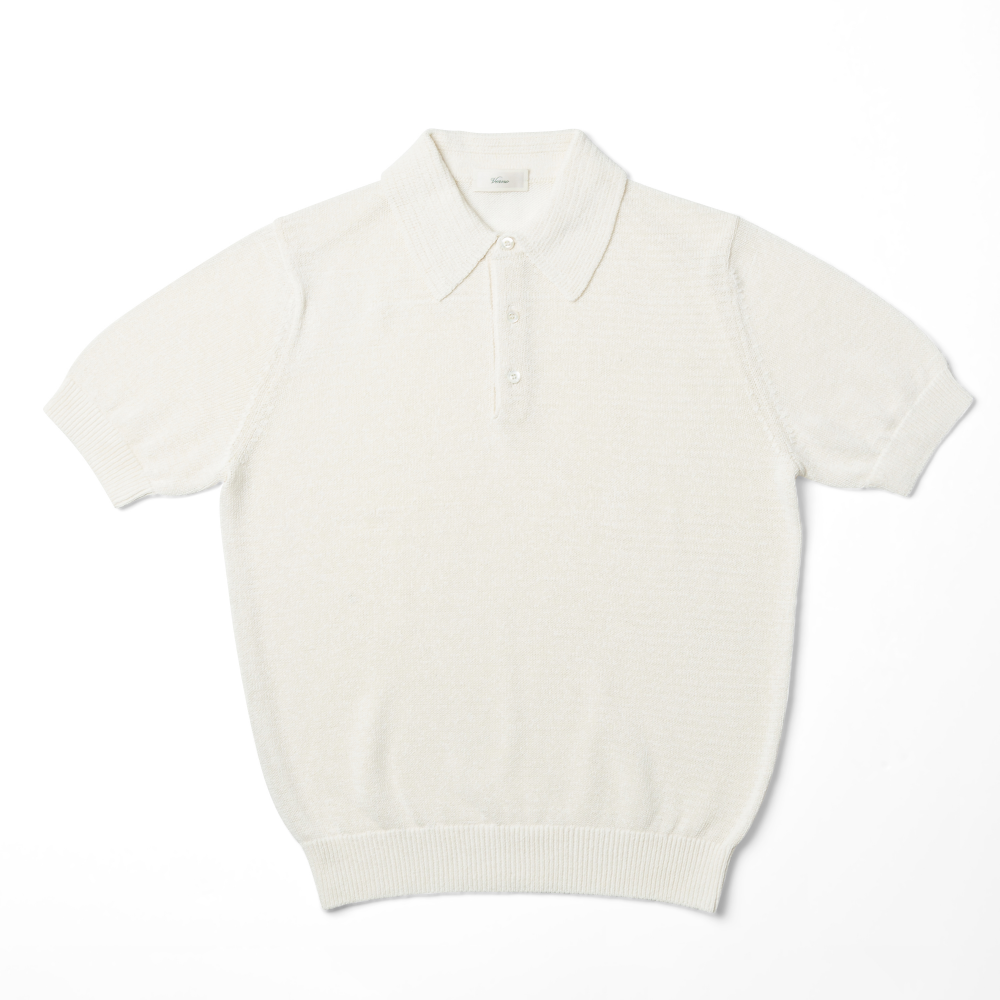 Tape button polo knit ivoryVERNO(베르노)