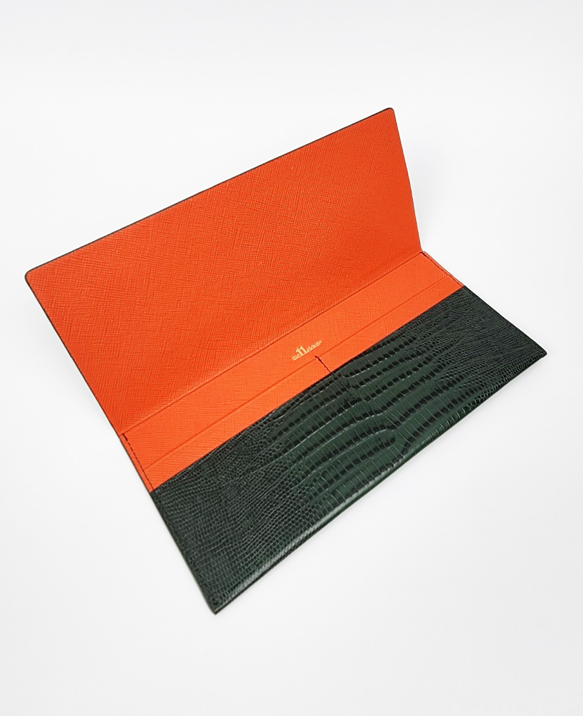 Long slim wallet Green &amp; Orangethe11eleven(더일레븐)
