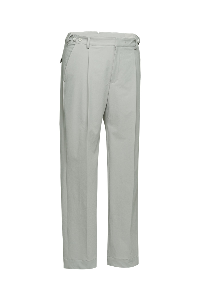 Men&#039;s one tuck side adjuster pants - light gray Mondiac(몬디악)