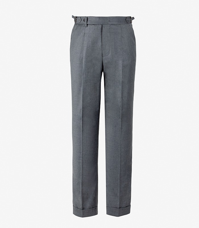 Beltless 1 Pleat Trousers _ &quot; Mid Grey &quot; Classic fitMEVERICK(메버릭)
