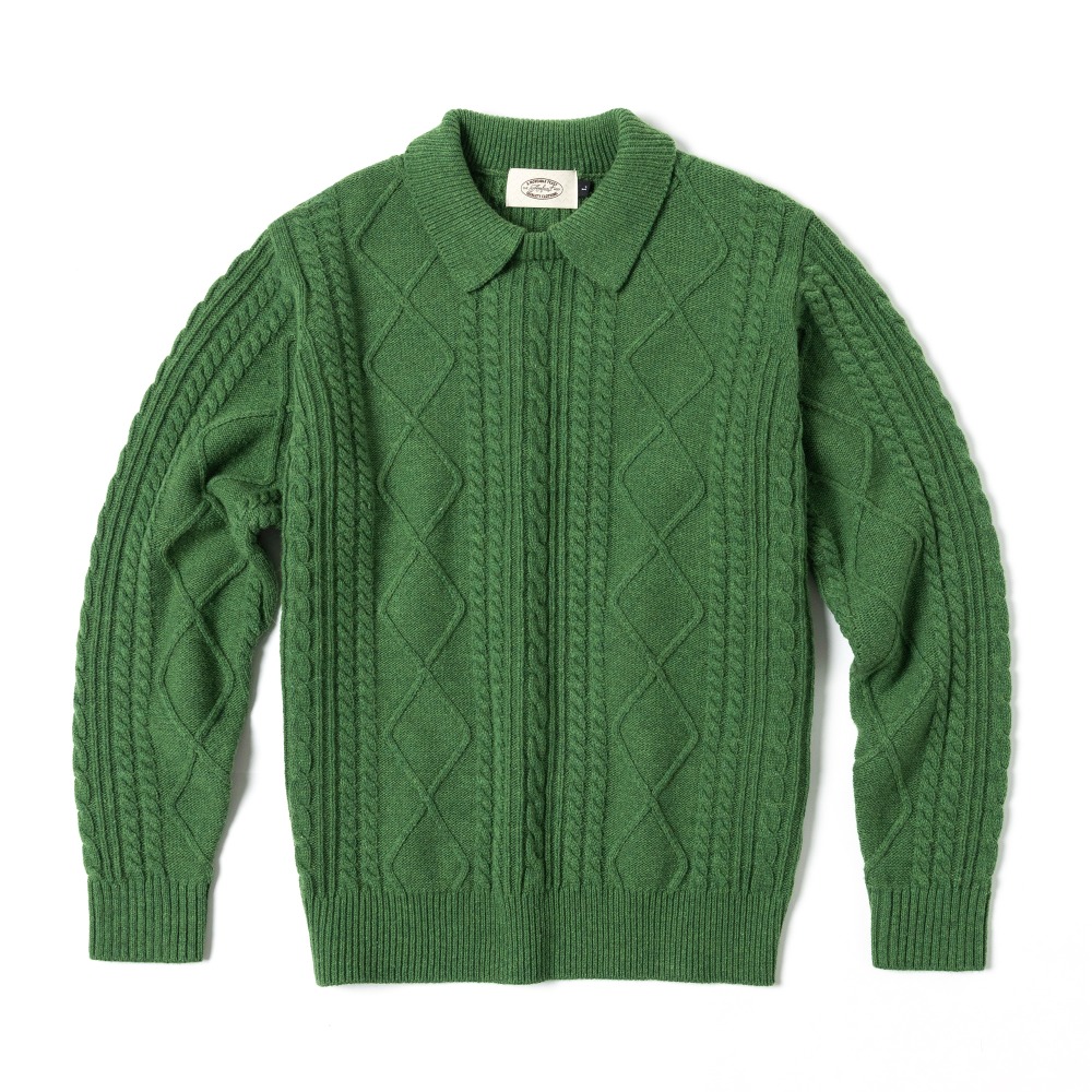 FISEHRMAN Round Collar Knitwear GreenAMFEAST(암피스트)
