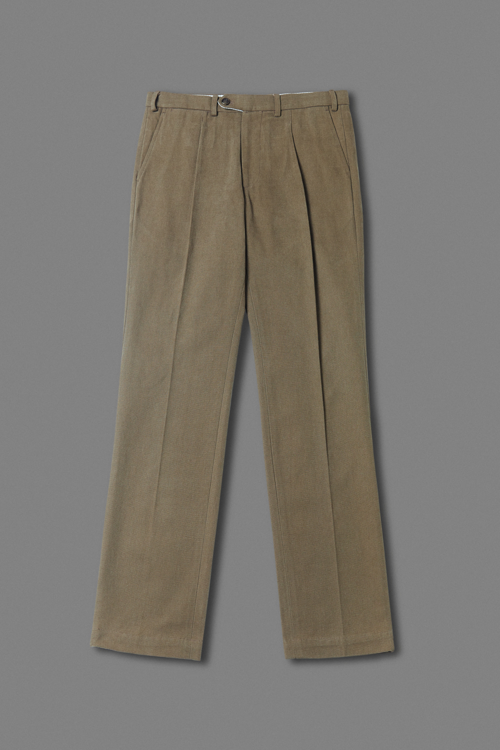 One Tuck Cotton Pants Olivebrown TNR(티엔알)