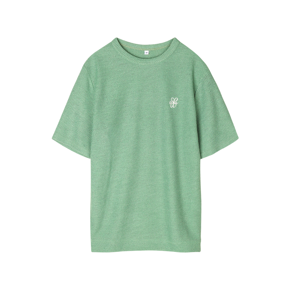 KNITTED LOUNGE CREW NECK (GRASS GREEN)YOUNEEDGARMENTS(유니드가먼츠)