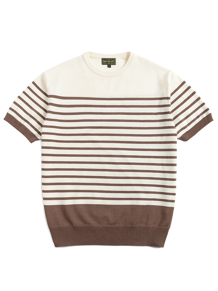 09 KNITTED MARINE T-SHIRT (BEIGE)Boogie Holiday(부기홀리데이)