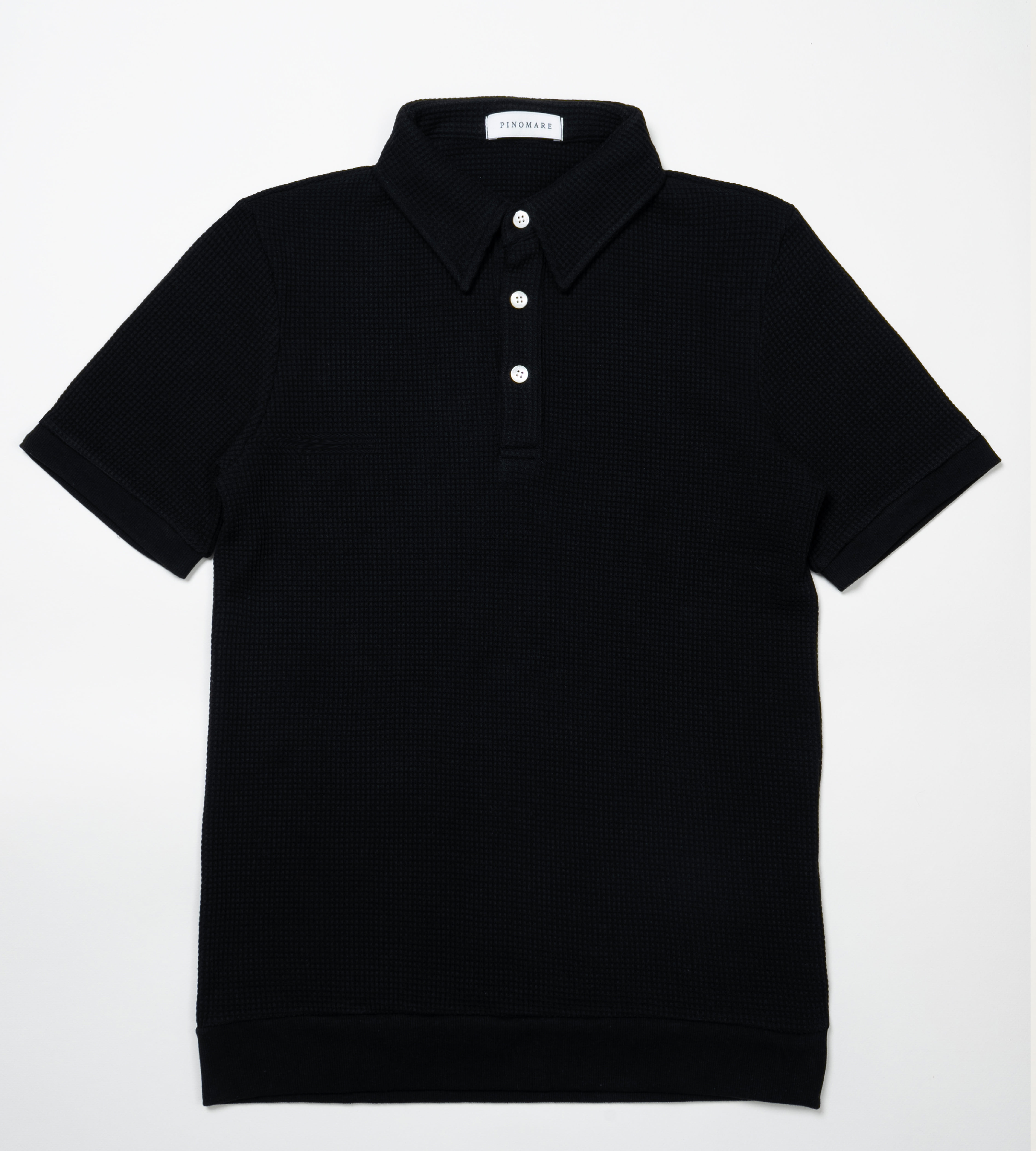 Waffle Polo Shirt (Black)PINOMARE(피노마레)