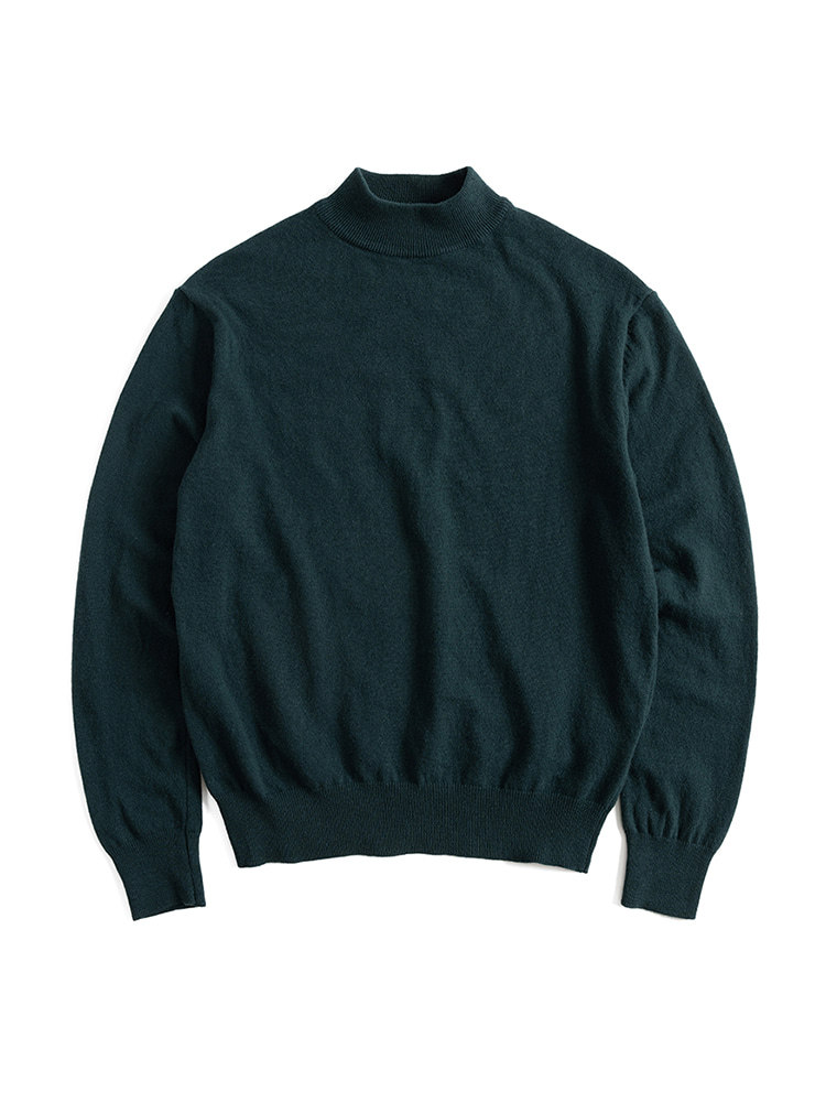 10 CASHMERE BLEND MOCK-NECK SWEATER (DEEP GREEN)Boogie Holiday(부기홀리데이)