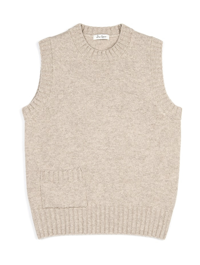KNITTED VEST (OATMEAL)