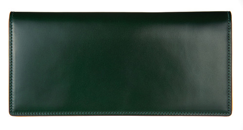 cordovan long wallet green
