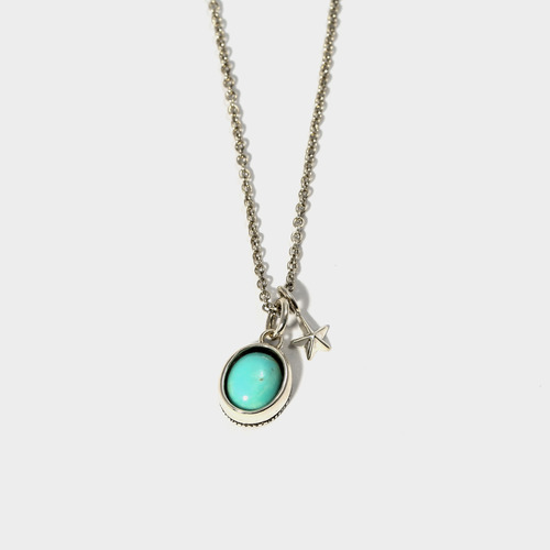 Turquoise Star Charm Necklace- BRACELET of KEIO -