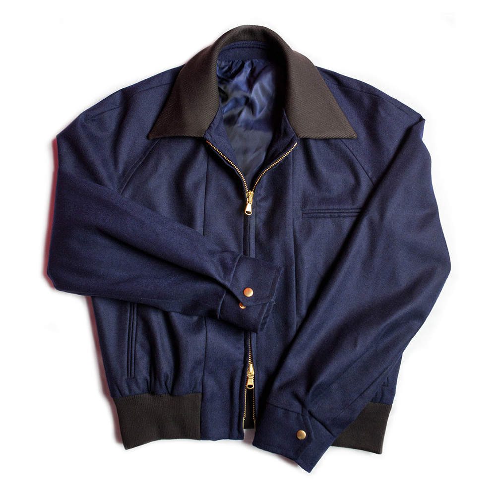 Crop Bomber Jacket (Navy color)Chadprom(채드프롬)