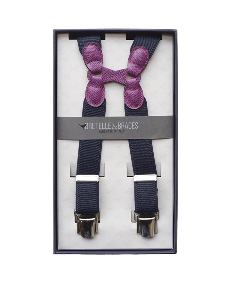 Braces &amp; Bretelle Suspenders (purple&amp;navy)