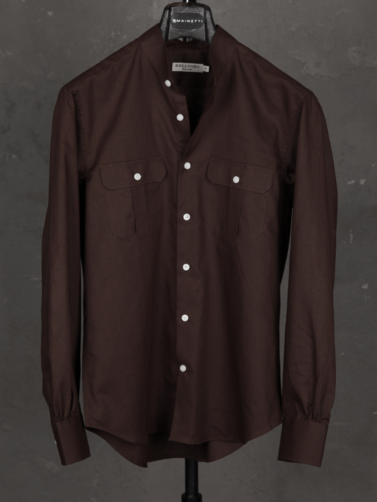 Linen/Cotton Safari Shirts - BrownBELLVORO(벨보로)
