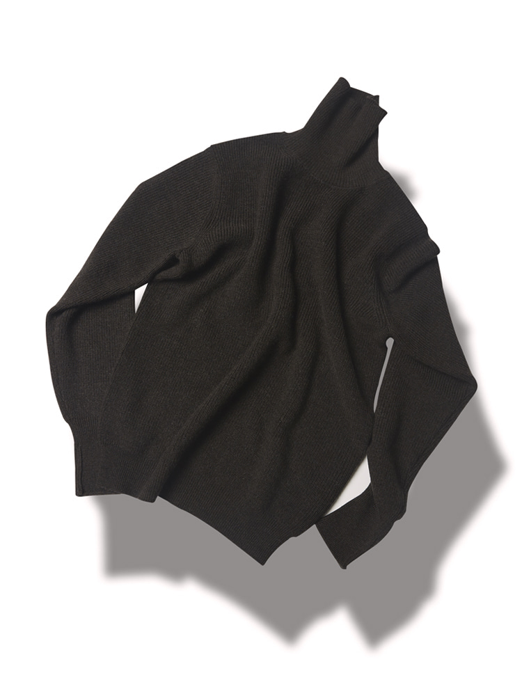 7g 3ply turtleneck knit Dark brownVERNO(베르노)
