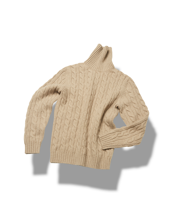 5g 5ply Cable turtleneck_OatmealVERNO(베르노)