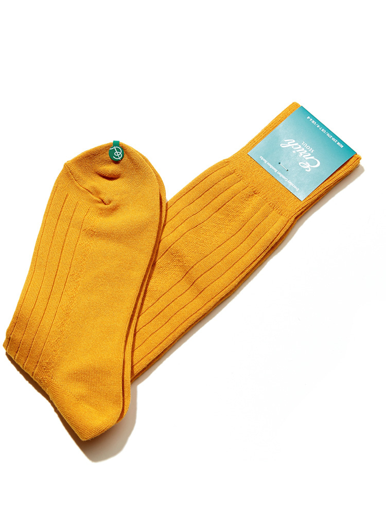 Bamboo Socks - Mustard Diamond RibEnrich(인리치)