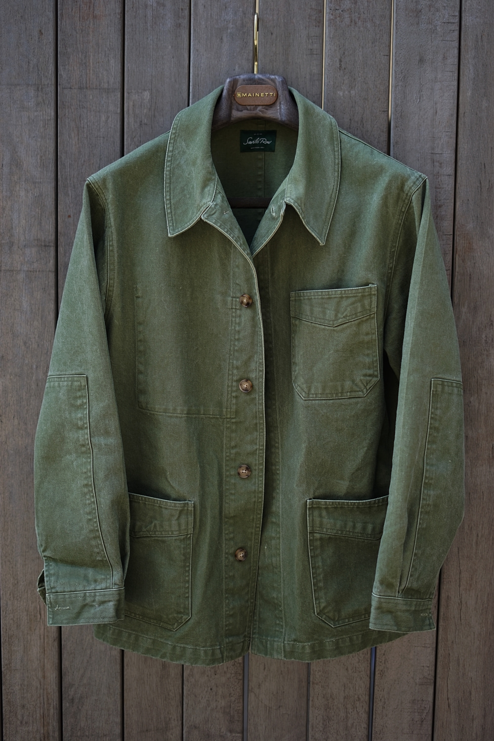[J02]Olive green French work jacketSavile Row(새빌로우)