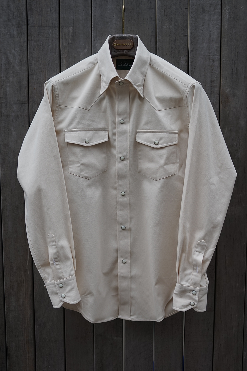 [S32]Gabardine Cotton Light beige Western ShirtSavile Row(새빌로우)