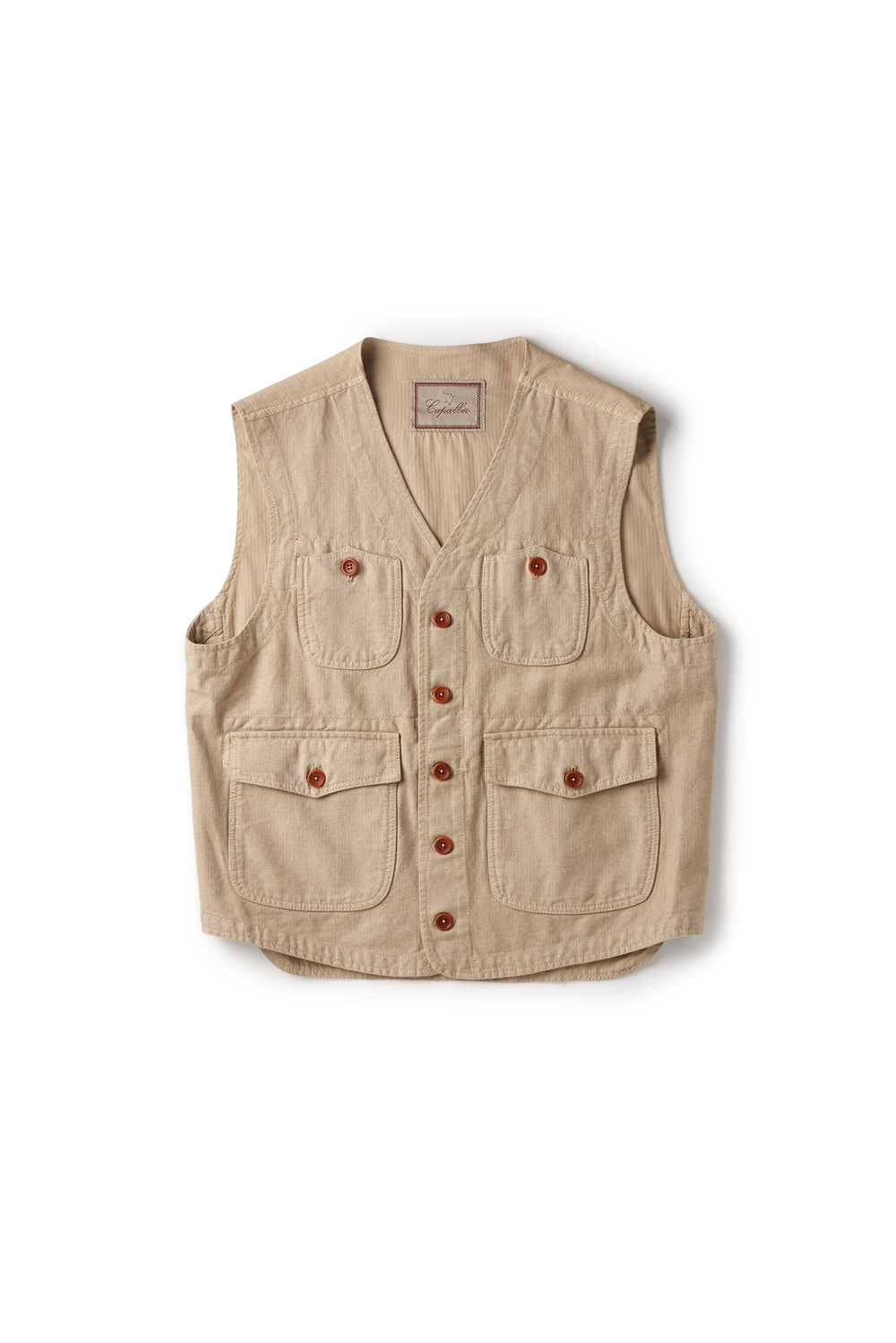 Cotton-linen vest beigeCapalbio(카팔비오)