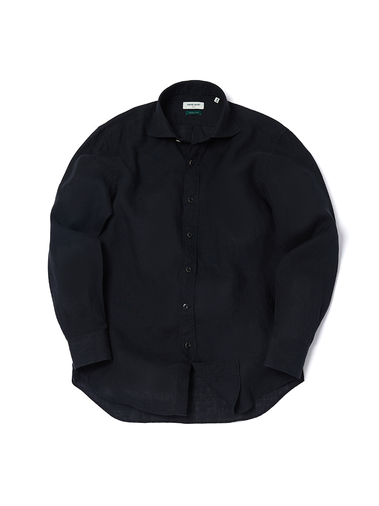 L-400 Premium Linen Shirt (Black)PRODE SHIRT(프로드셔츠)