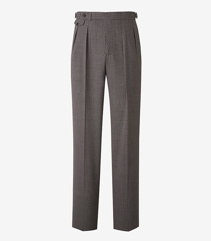 ITALY WOOL 2PLEATS TROUSERS - HOUND TOOTH CHECKMEVERICK(메버릭)
