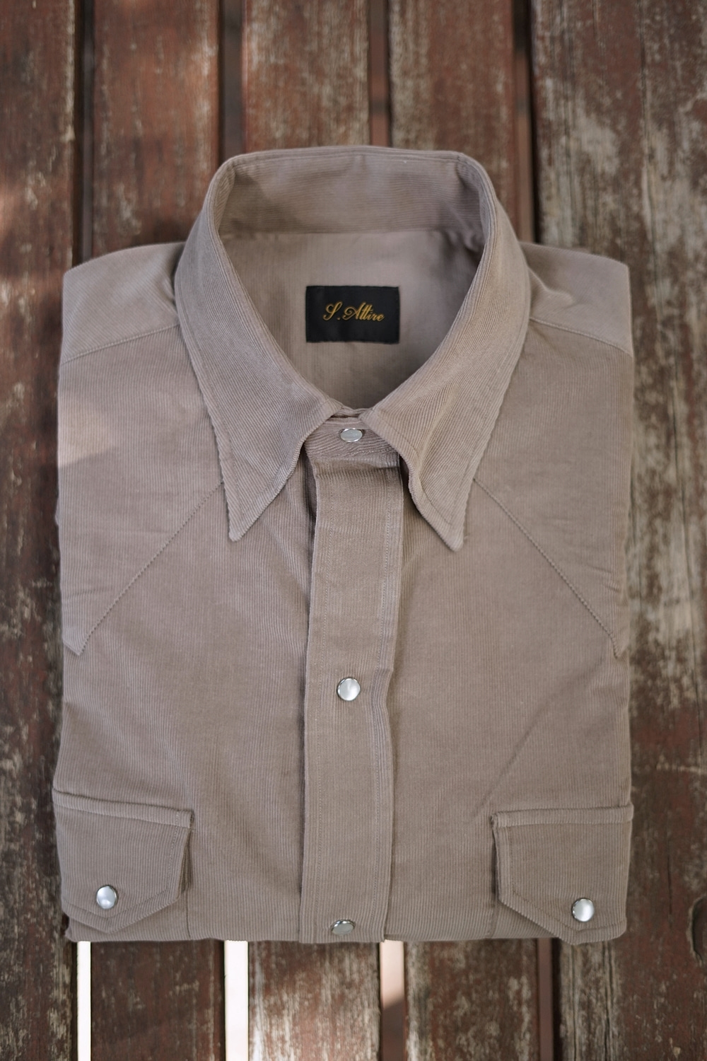 [S36]corduroy western shirt beigeSavile-attire(새빌어타이어)