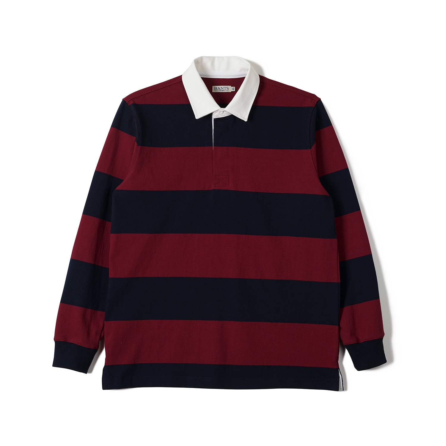 FLB Stripe Cotton Rugby T-shirt - Burgundy x NavyBANTS(반츠)