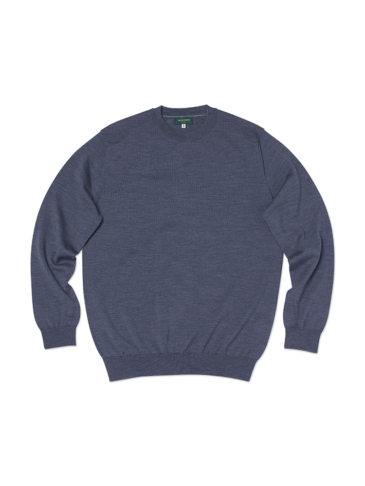 Premium daily crewneck knit (Blue)PRODE SHIRT(프로드셔츠)