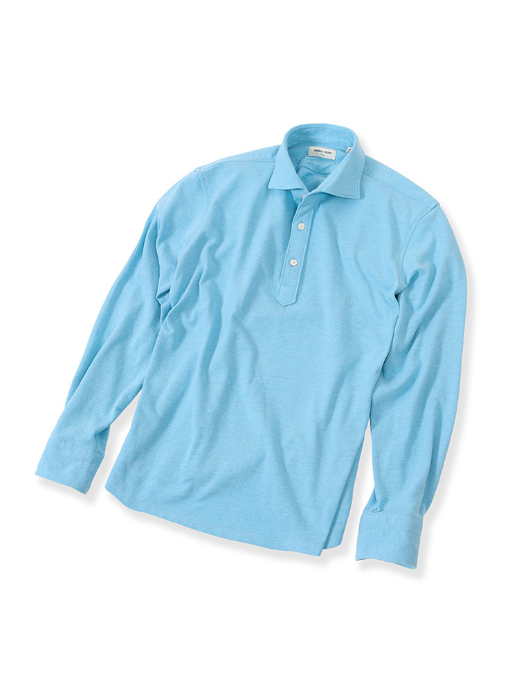 Wide Popover Pique Shirt (Blue)PRODE SHIRT(프로드셔츠)