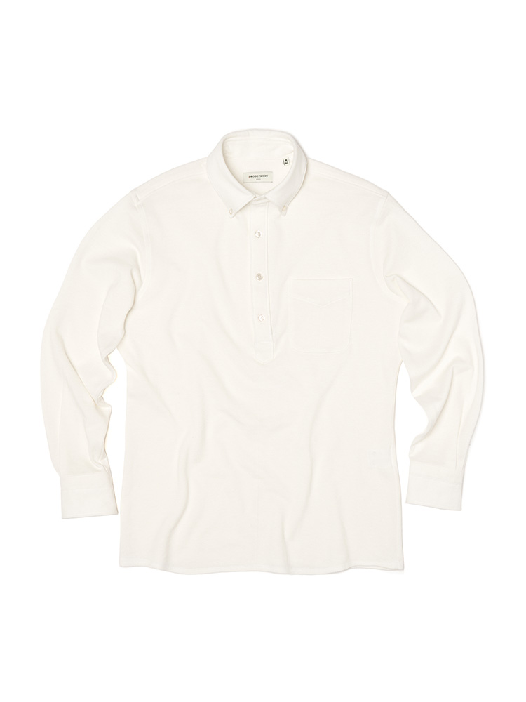 Button-down Popover Pique Shirt (White)PRODE SHIRT(프로드셔츠)