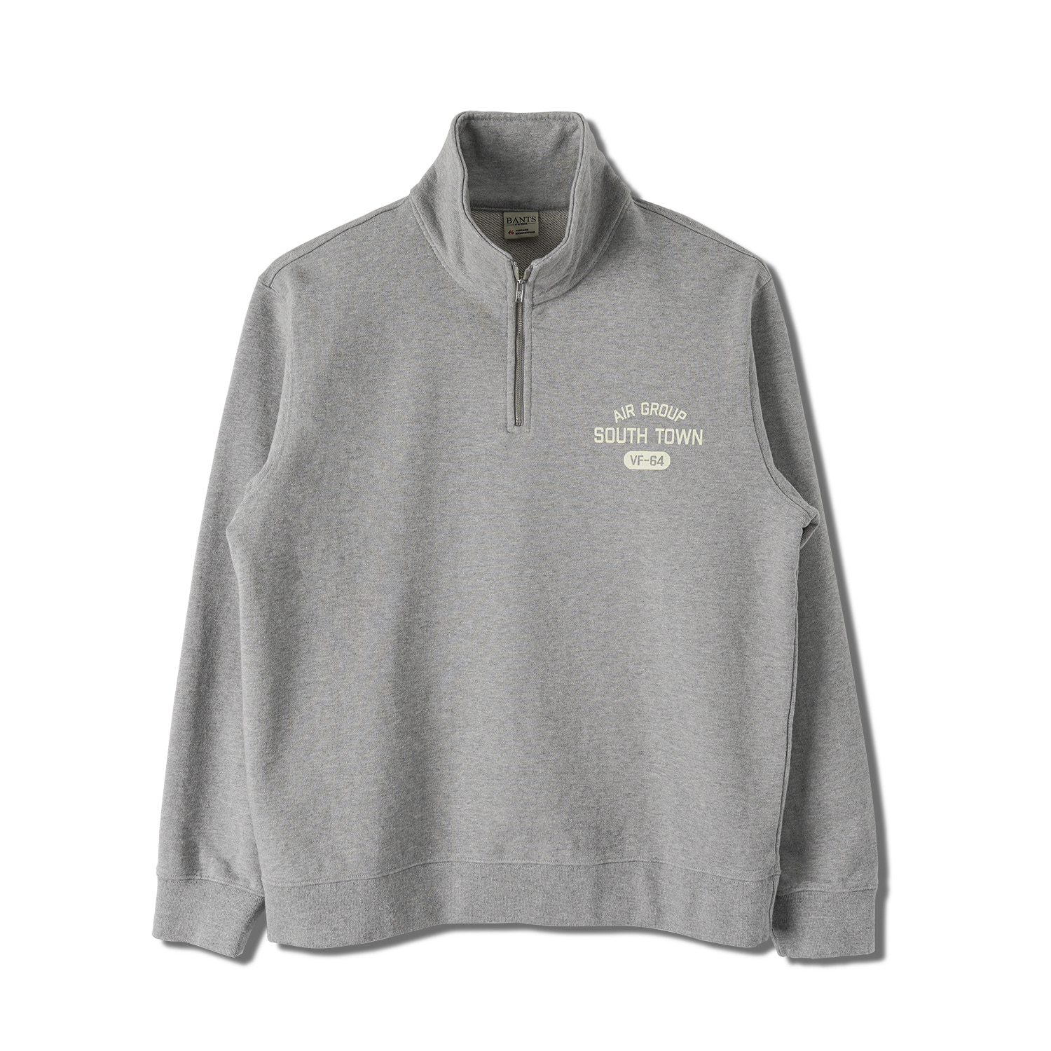 BTB Cotton Half Zip-up Sweatshirt - GreyBANTS(반츠)