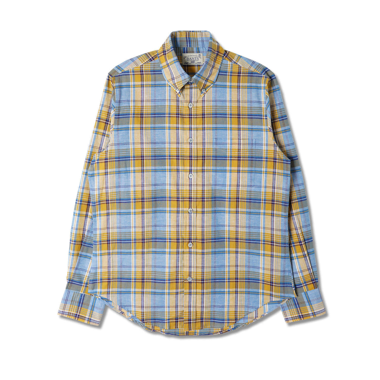 BTB Madras Check B.D Shirt - Blue x YellowBANTS(반츠)