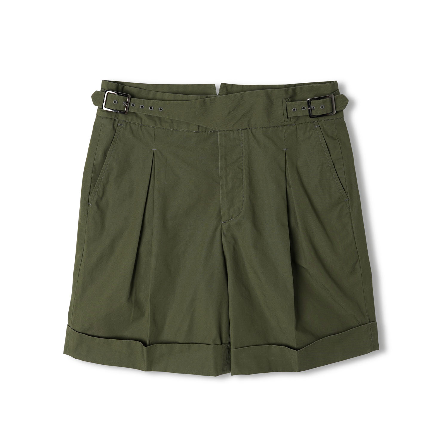 BTB Cotton Weather Cloth Gurkha Shorts - OliveBANTS(반츠)
