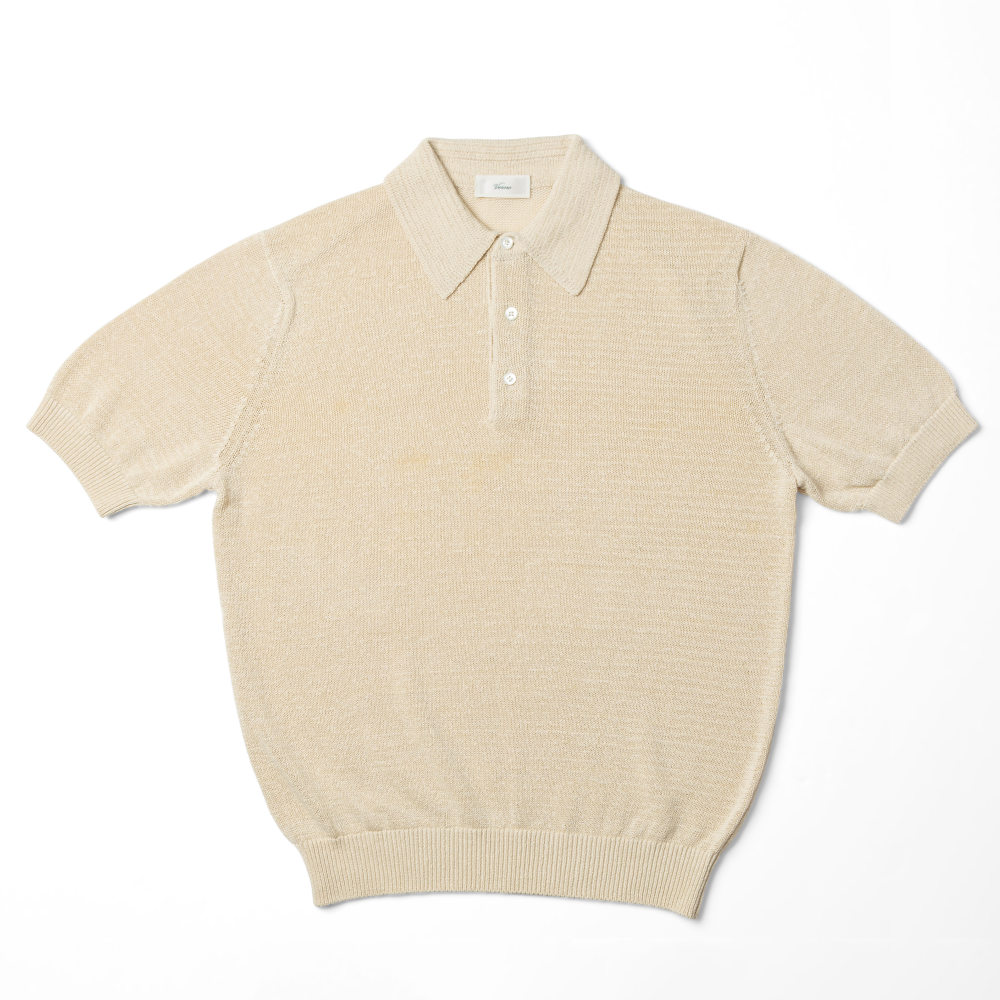 Tape button polo knit beigeVERNO(베르노)