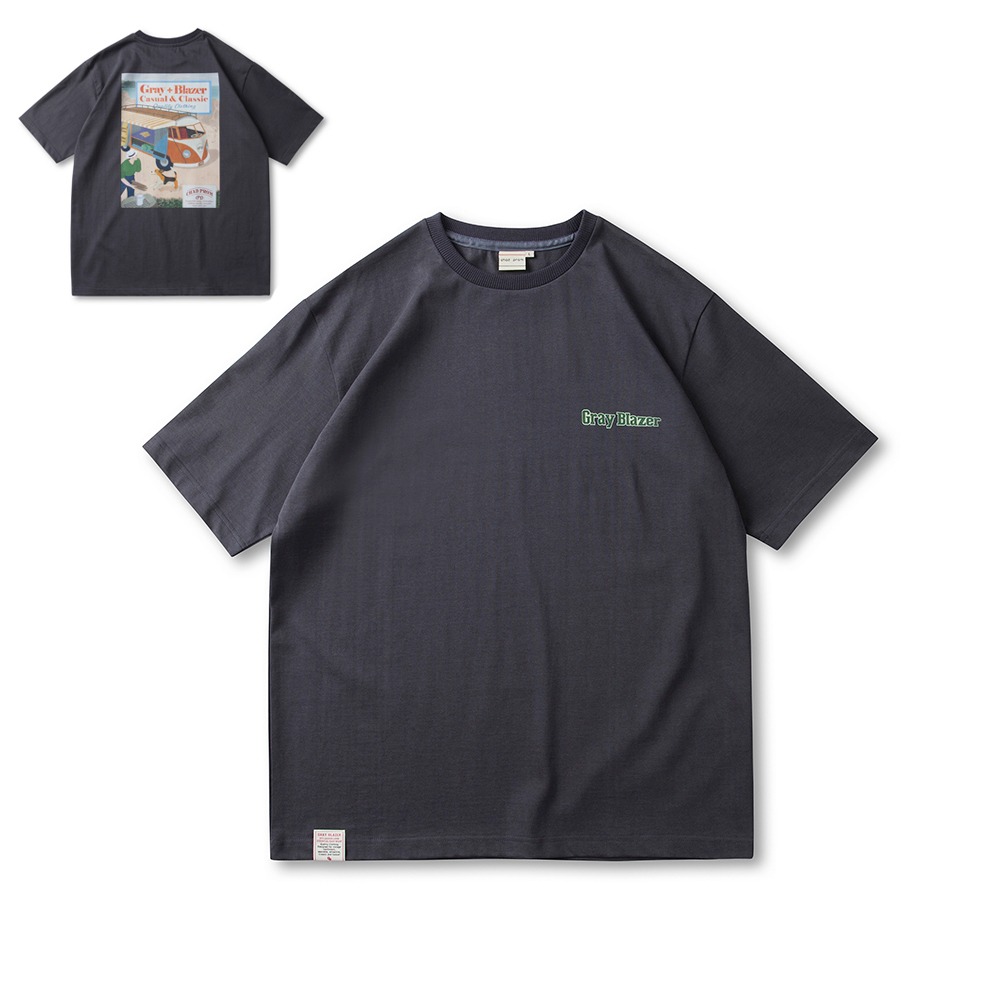 G B Classic T-Shirt (Charcoal)CHAD PROM(채드프롬)