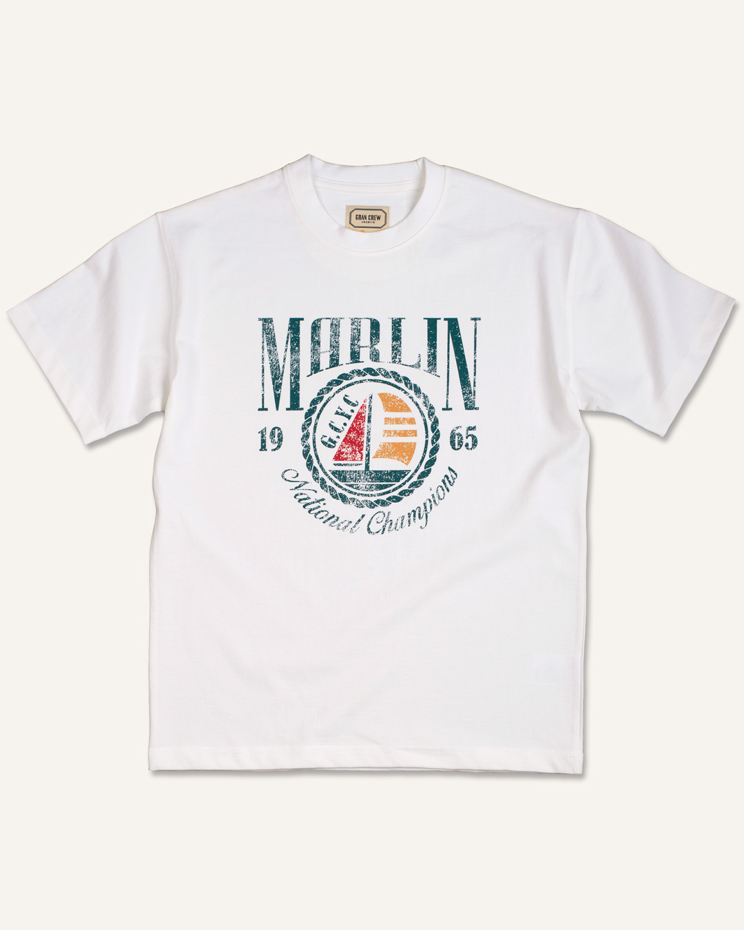 [Last Re-stock] Marlin Y.C T-shirt(Off White)GRAN CREW(그랑크루)
