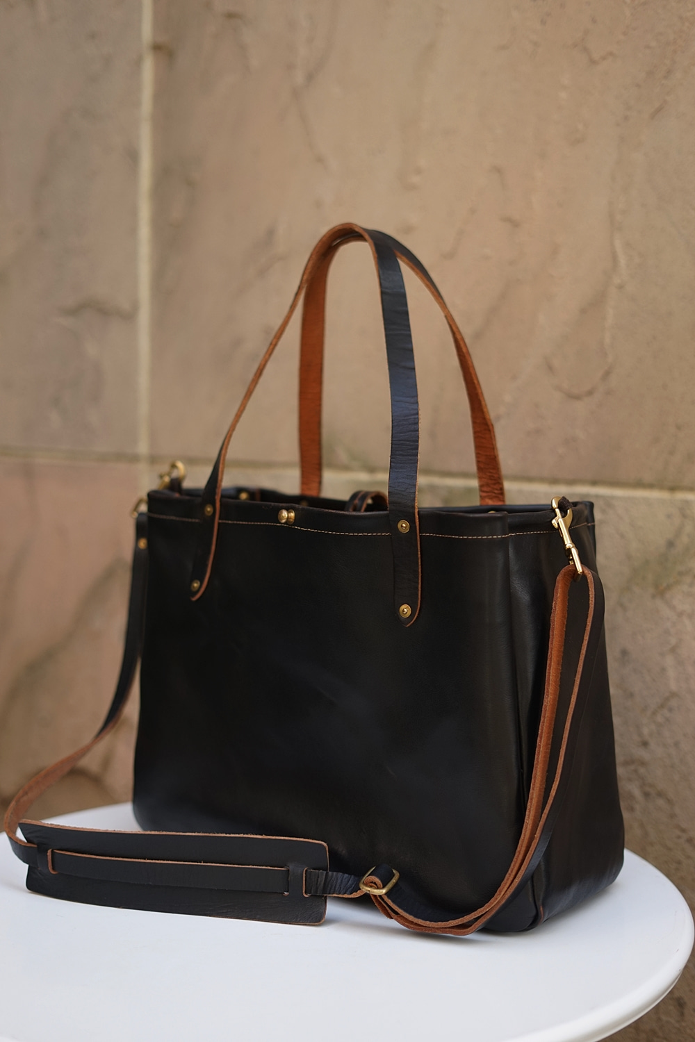 Lemericana Leather Tote Bag (Black)L&#039;emericana(르메리카나)