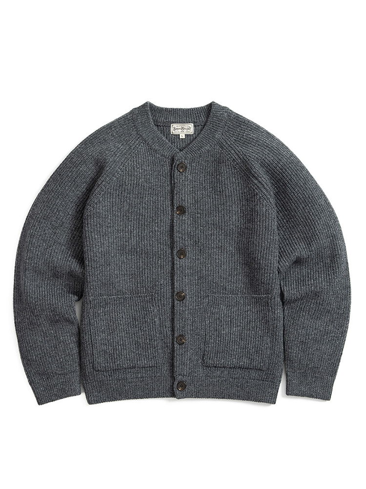 06 LAMBSWOOL ROUND NECK CARDIGAN (CHARCOAL)Boogie Holiday(부기홀리데이)