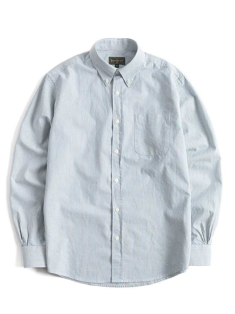 09 STRIPED OXFORD BUTTON DOWN SHIRT (BLUE)Boogie Holiday(부기홀리데이)