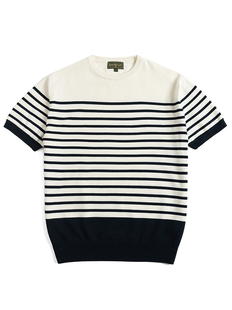 09 KNITTED MARINE T-SHIRT (NAVY)Boogie Holiday(부기홀리데이)